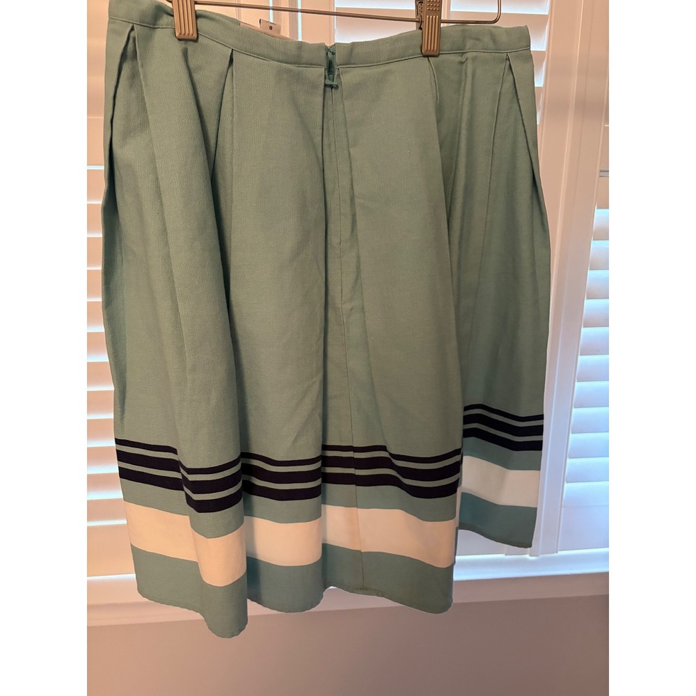 Jason Wu Target 20th Anniversary Collection Striped Pleated Skirt Aqua Green 8